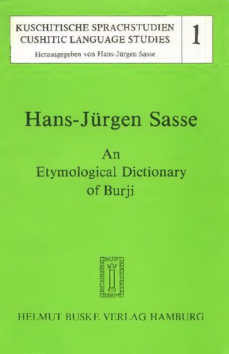 An etymological dictionary of Burji