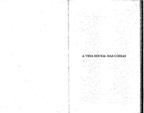 A vida social das coisas