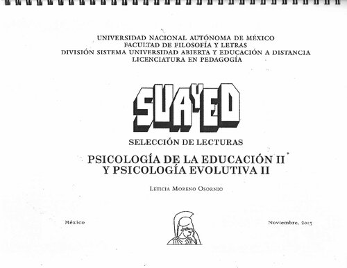 Psicología de la Educación II y Psicología Evolutiva II