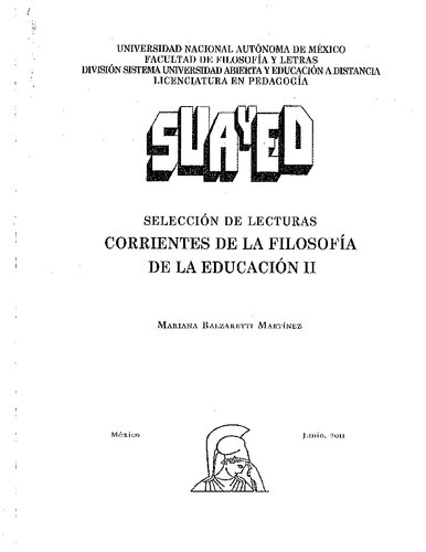 Corrientes de la Filosofía de la Educación II