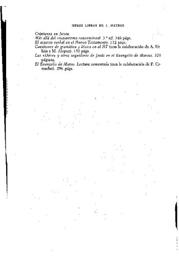 El Evangelio de Juan : análisis lingüístico y comentario exegético