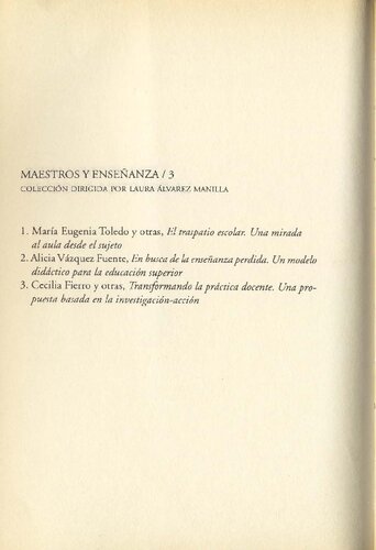 Transformando la práctica docente. Una propuesta basada en la investigación-acción