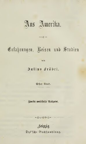 Aus Amerika. Erfharungen, Reisen und Studien