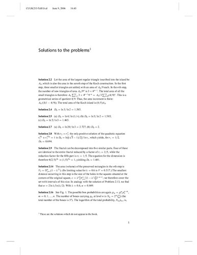 Instructor Solution Manual To Accompany Chaotic Dynamics: An Introduction Based on Classical Mechanics (Solutions)