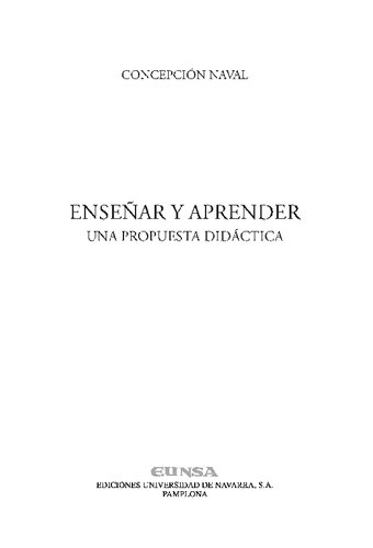 Enseñar y aprender: una propuesta didáctica