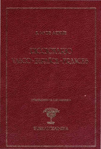 Diccionario vasco-español-frances