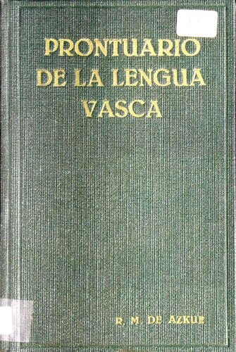 Prontuario de la lengua vasca