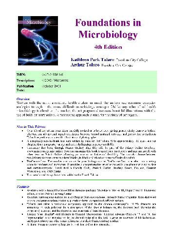 Foundations in Microbiology