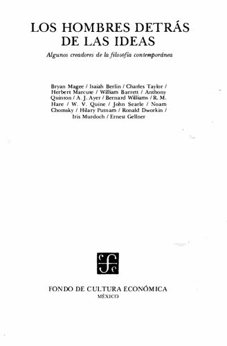 Los hombres detrás de las ideas. Algunos creadores de la filosofía