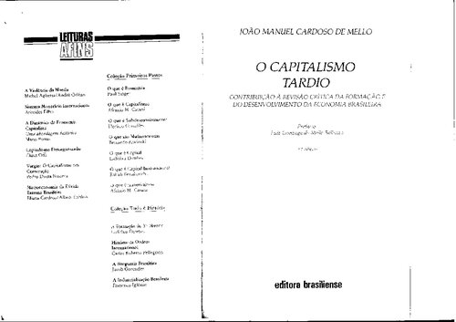 O capitalismo tardio