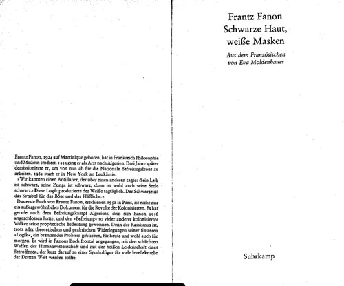 Schwarze Haut, weiße Masken