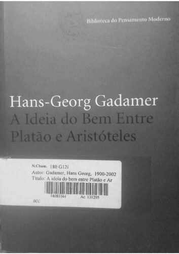 A ideia do bem entre Platão e Aristóteles