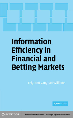 Information Efficiency in Financial and Betting Markets