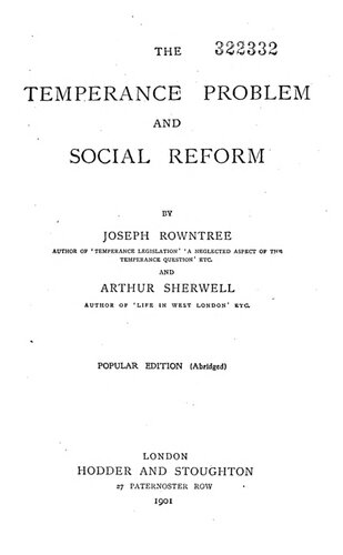 Temperance problem and social reform