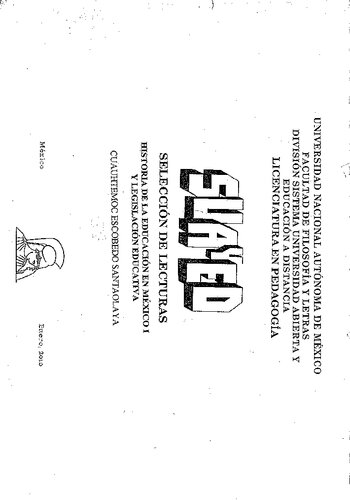 Historia de la Educación en México I y Legislación Educativa