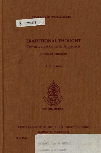 Traditional thought : toward an axiomatic approach : a book on reminders