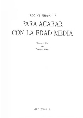 Para acabar con la Edad Media