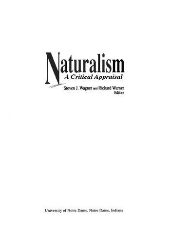 Naturalism : a critical appraisal