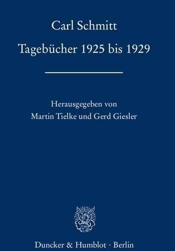 Tagebücher 1925 bis 1929