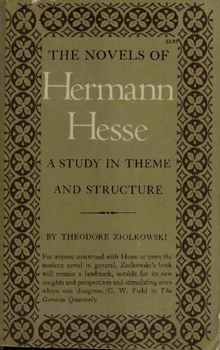The novels of Hermann Hesse : a study in theme and structure