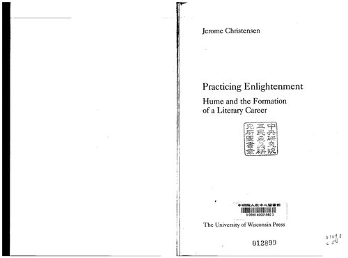 Practicing Enlightenment: Hume and the Formation of a Literary Career