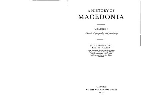 A History of Macedonia: Historical geography and prehistory