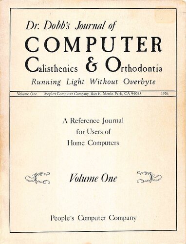 Dr. Dobb's Journal of Computer Calisthenics & Orthodontia