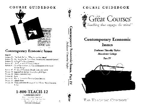 Contemporary economic issues