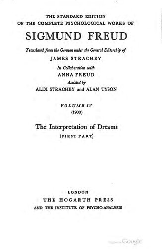 Standard Edition of the Complete Psychological Works of Sigmund Freud