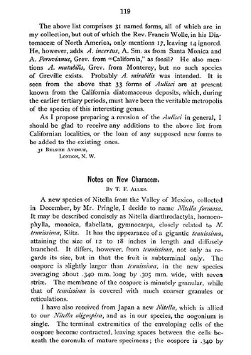 Notes on new Characeae