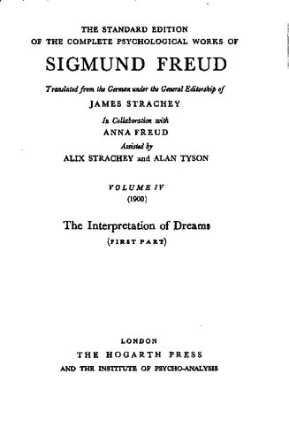 The Standard Edition of The Complete Psychological Works of Sigmund Freud