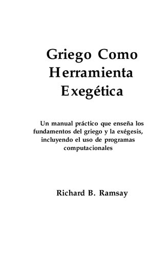 Griego Como Herramienta Exegetica