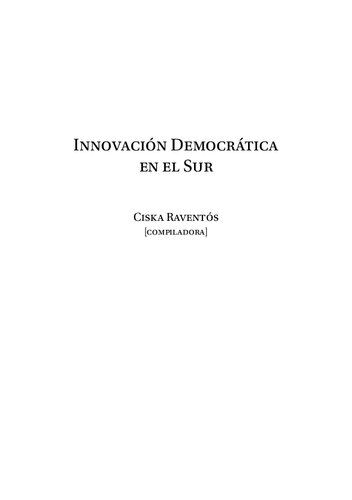 Innovación democrática en el Sur participación y representación en Asia, África y América Latina