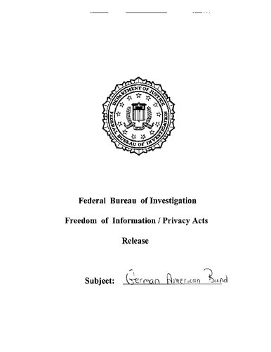 German American Federation / Bund