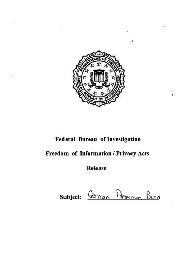 German American Federation / Bund