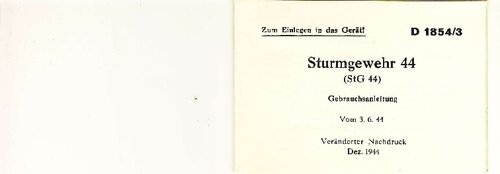 Sturmgewehr 44 StG 44 Dez 1944