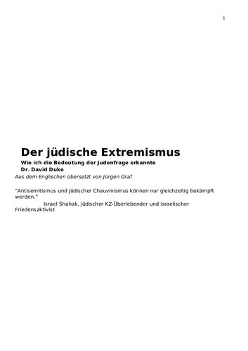 Der judische Extremismus