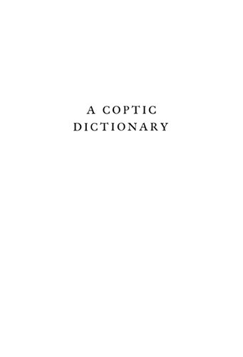 A Coptic Dictionary, pt 1-6