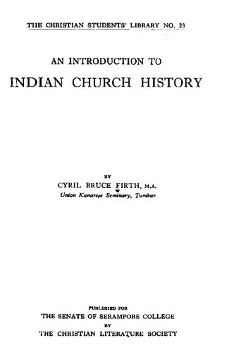 An introduction to Indian church history