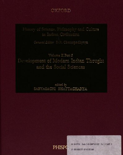 Development of modern Indian thought and the social sciences