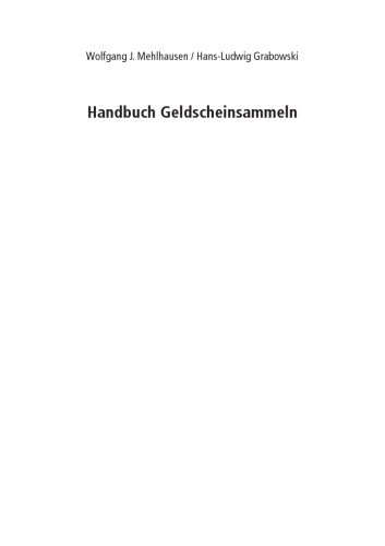 Handbuch Geldscheinsammeln