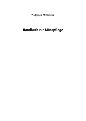 Handbuch zur Münzpflege