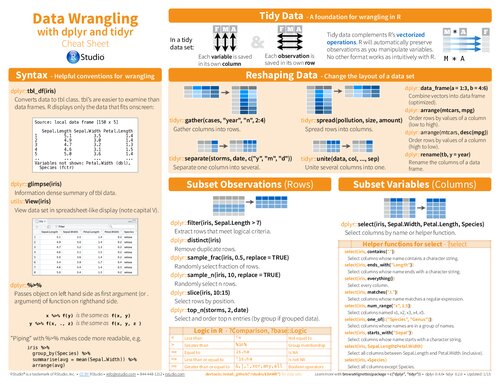 DataCamp data wrangling cheatsheet