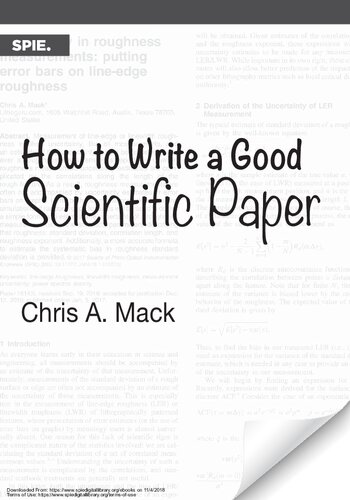 How to Write a Good Scientific Paper