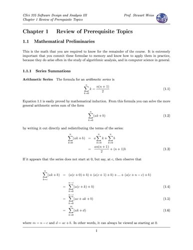 Software Design and Analysis III Lecture Notes (CUNY CSci335)
