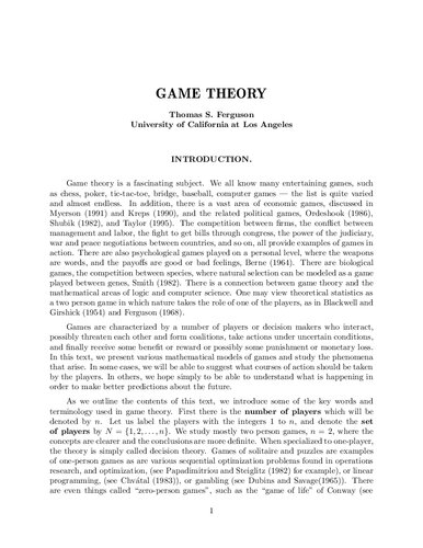 Game Theory 2e