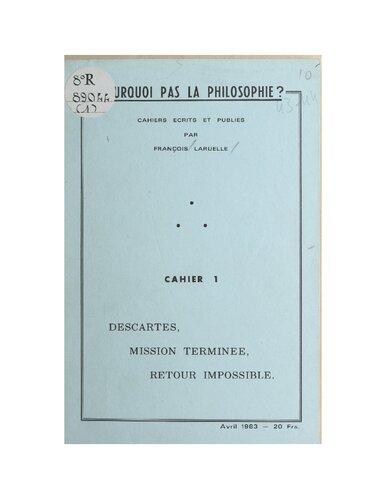 Descartes, mission terminée, retour impossible