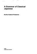 A Grammar of Classical Japanese