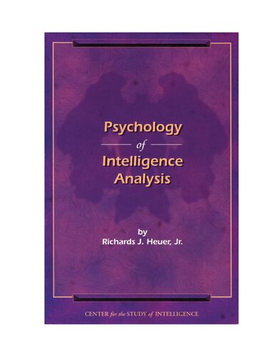 Psychology of Intelligence Analysis