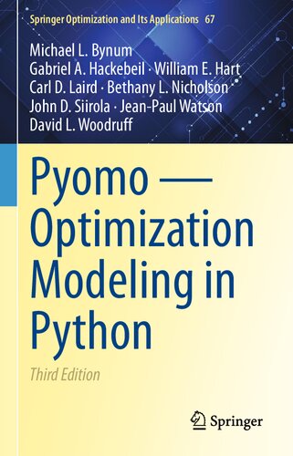 Pyomo — Optimization Modeling in Python